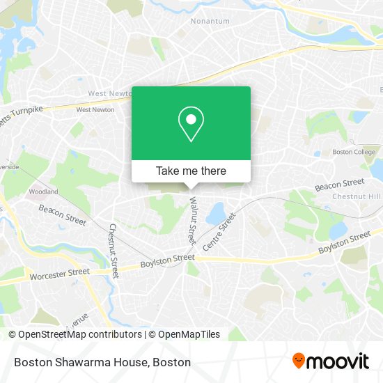 Mapa de Boston Shawarma House