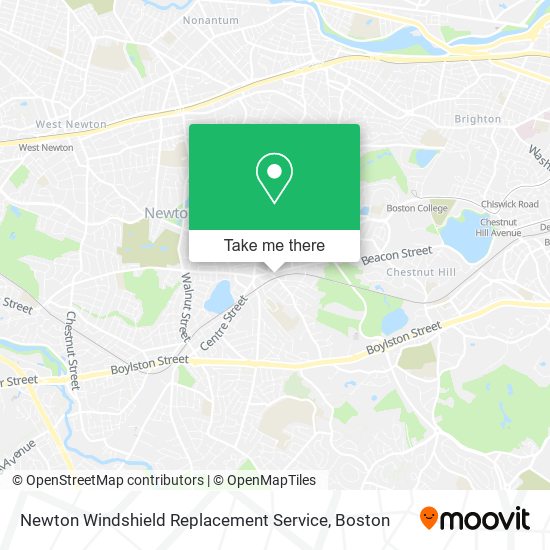 Mapa de Newton Windshield Replacement Service