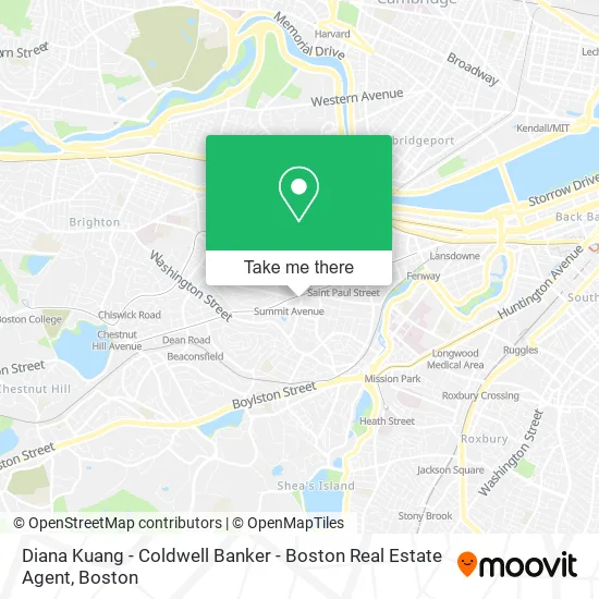 Mapa de Diana Kuang - Coldwell Banker - Boston Real Estate Agent