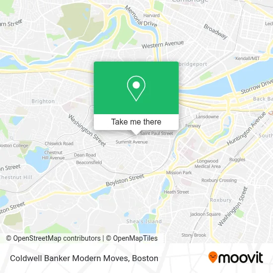 Coldwell Banker Modern Moves map