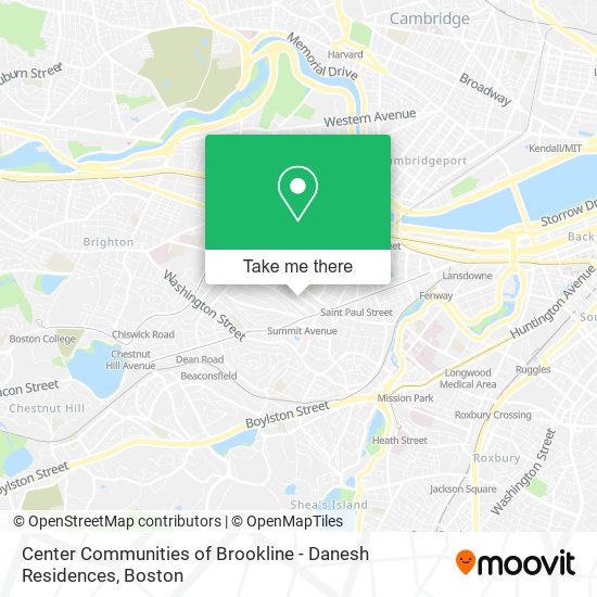 Mapa de Center Communities of Brookline - Danesh Residences