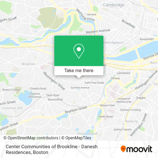 Center Communities of Brookline - Danesh Residences map