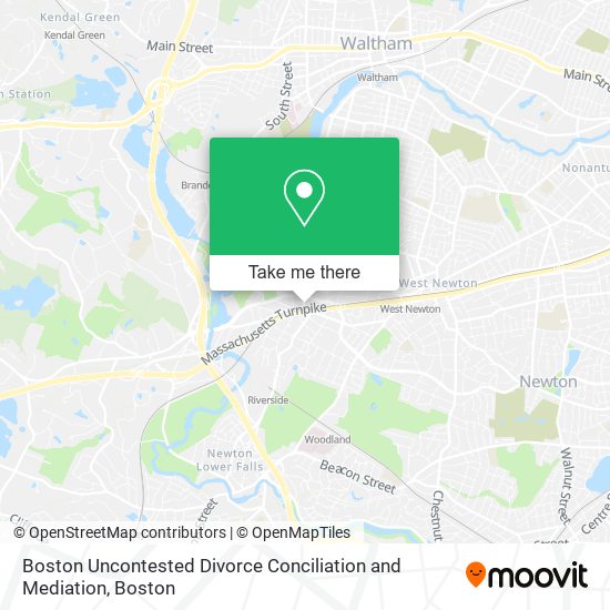 Boston Uncontested Divorce Conciliation and Mediation map