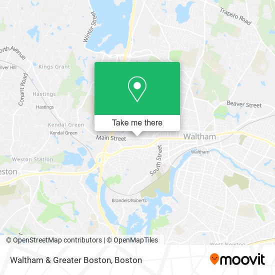 Waltham & Greater Boston map