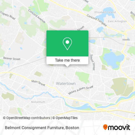 Belmont Consignment Furniture map