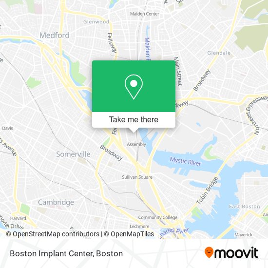 Mapa de Boston Implant Center