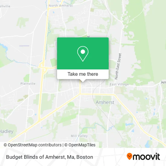 Budget Blinds of Amherst, Ma map