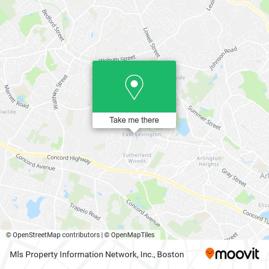 Mapa de Mls Property Information Network, Inc.