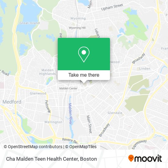 Mapa de Cha Malden Teen Health Center