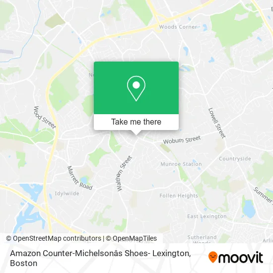 Mapa de Amazon Counter-Michelsonâs Shoes- Lexington