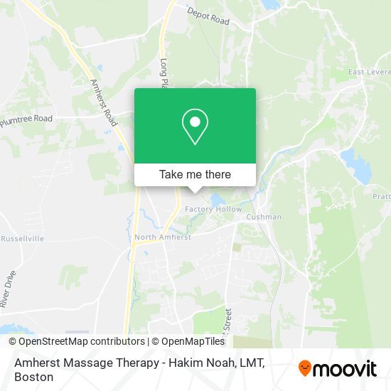 Amherst Massage Therapy - Hakim Noah, LMT map