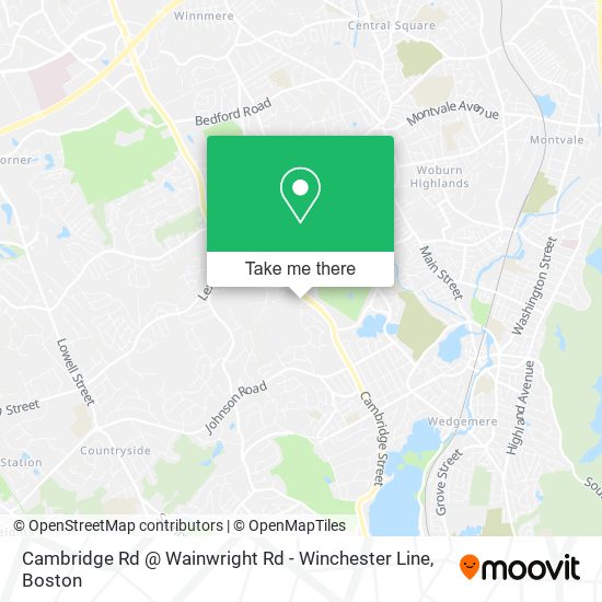 Cambridge Rd @ Wainwright Rd - Winchester Line map