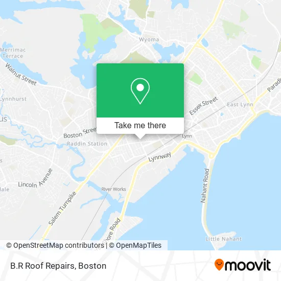 B.R Roof Repairs map