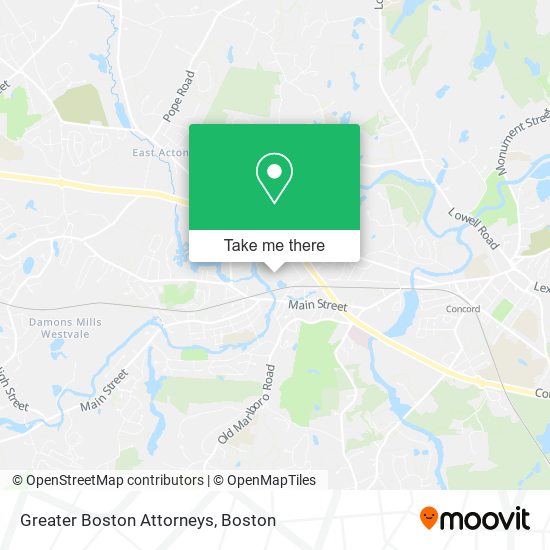 Greater Boston Attorneys map