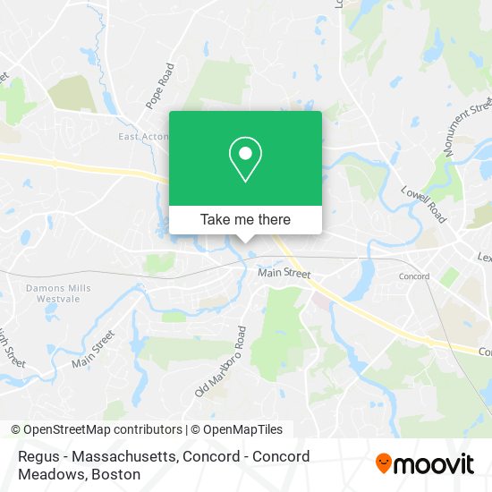 Mapa de Regus - Massachusetts, Concord - Concord Meadows