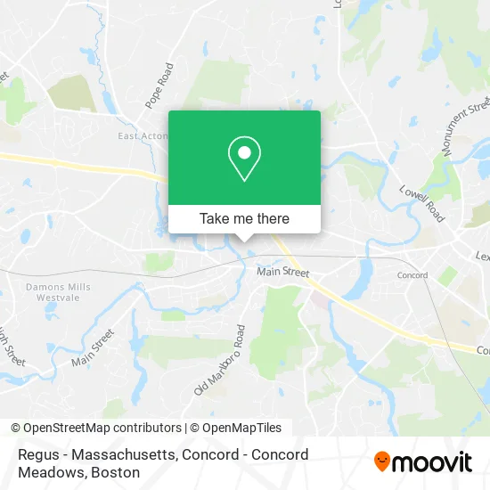Regus - Massachusetts, Concord - Concord Meadows map