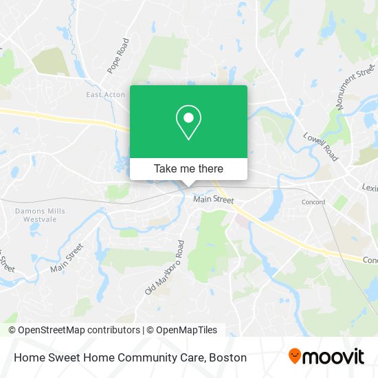 Home Sweet Home Community Care map