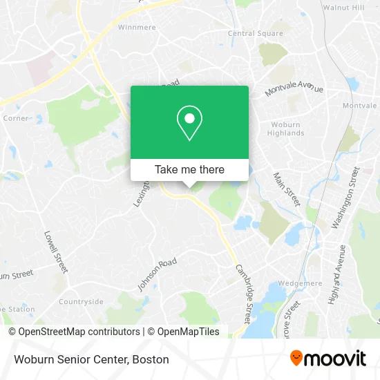 Woburn Senior Center map