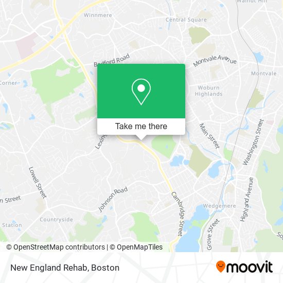 New England Rehab map