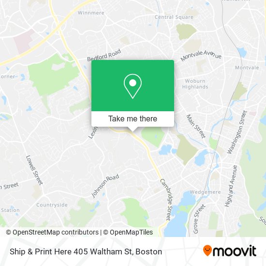 Mapa de Ship & Print Here 405 Waltham St