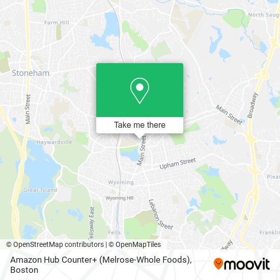 Amazon Hub Counter+ (Melrose-Whole Foods) map