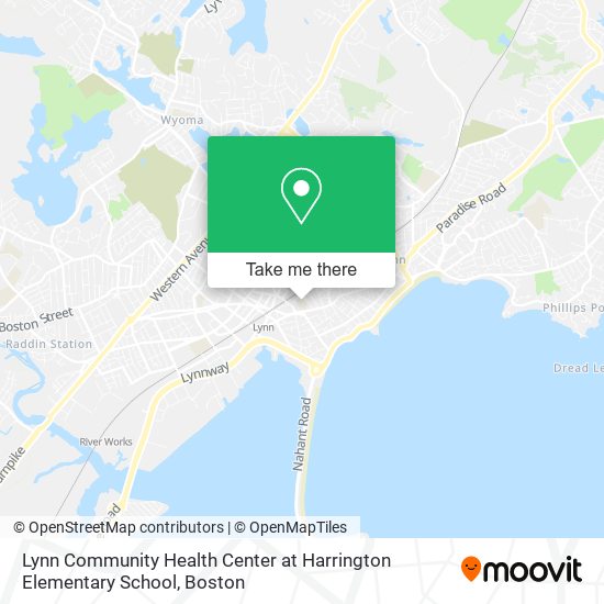 Lynn Community Health Center at Harrington Elementary School map