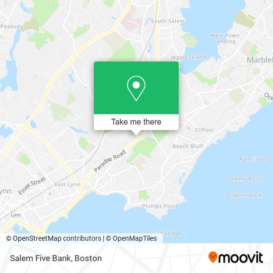 Salem Five Bank map