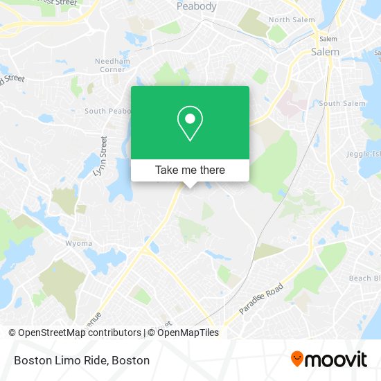 Boston Limo Ride map