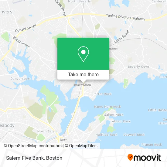 Salem Five Bank map
