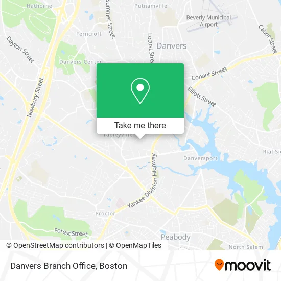 Danvers Branch Office map