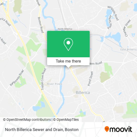 Mapa de North Billerica Sewer and Drain