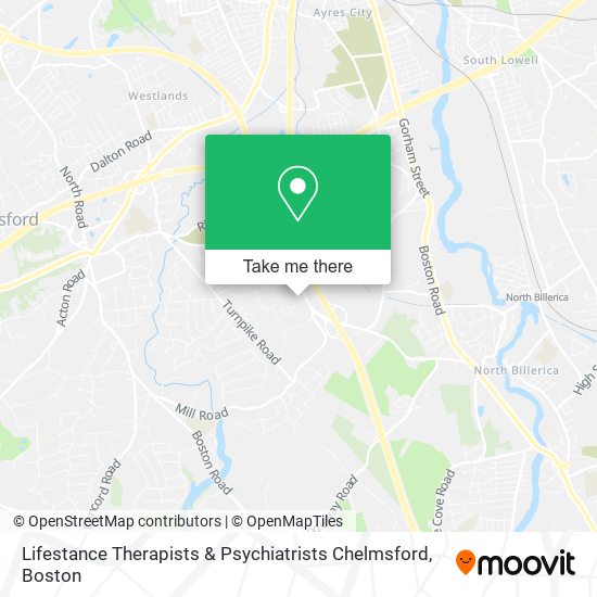 Mapa de Lifestance Therapists & Psychiatrists Chelmsford