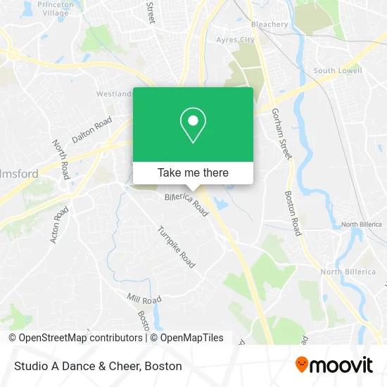 Studio A Dance & Cheer map