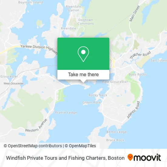Windfish Private Tours and Fishing Charters map