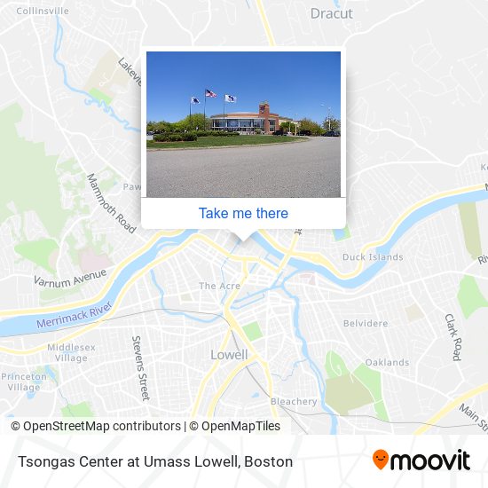 Mapa de Tsongas Center at Umass Lowell