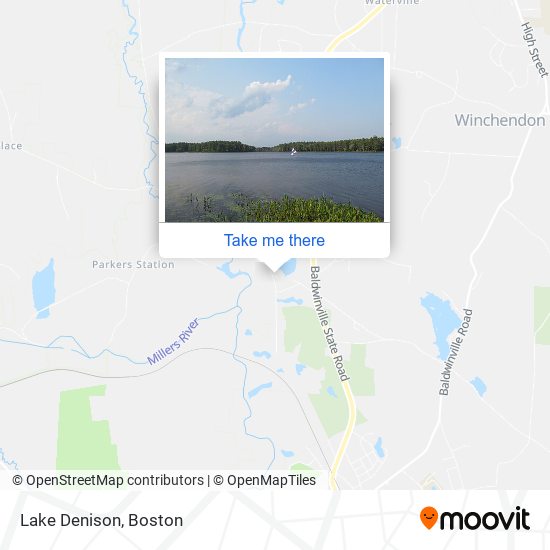 Lake Denison map