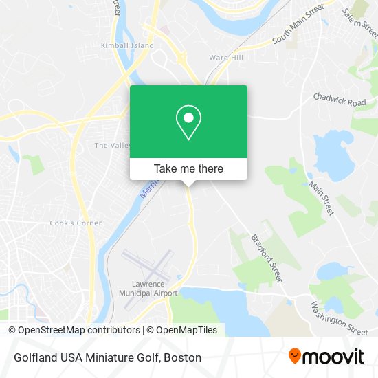 Mapa de Golfland USA Miniature Golf