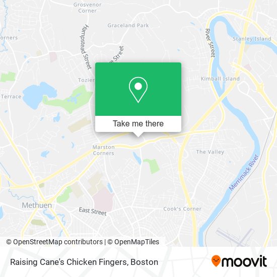 Mapa de Raising Cane's Chicken Fingers