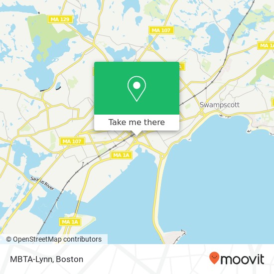 Mapa de MBTA-Lynn