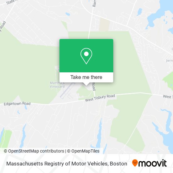 Mapa de Massachusetts Registry of Motor Vehicles