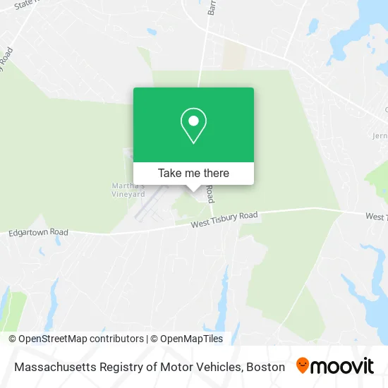 Mapa de Massachusetts Registry of Motor Vehicles