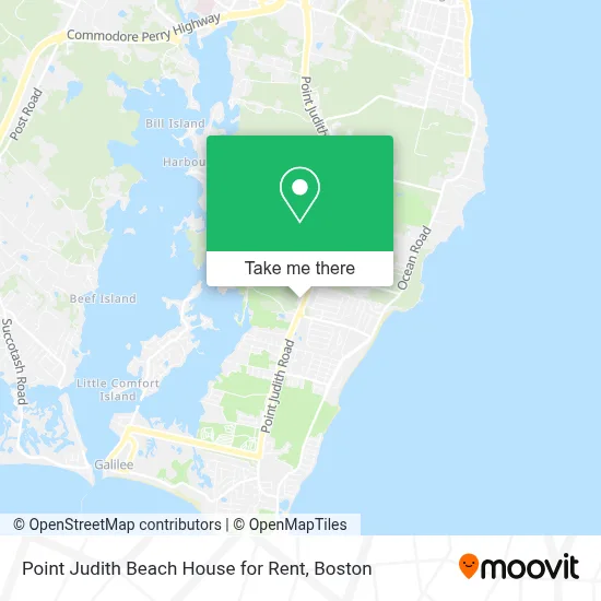 Point Judith Beach House for Rent map