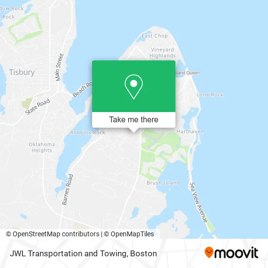 JWL Transportation and Towing map
