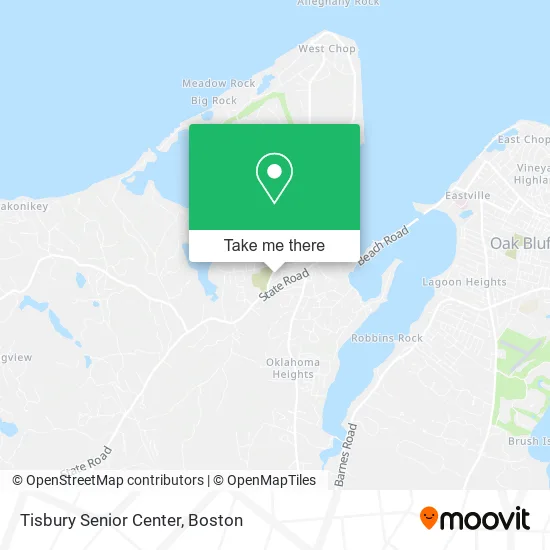 Tisbury Senior Center map