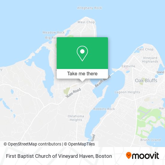 First Baptist Church of Vineyard Haven map