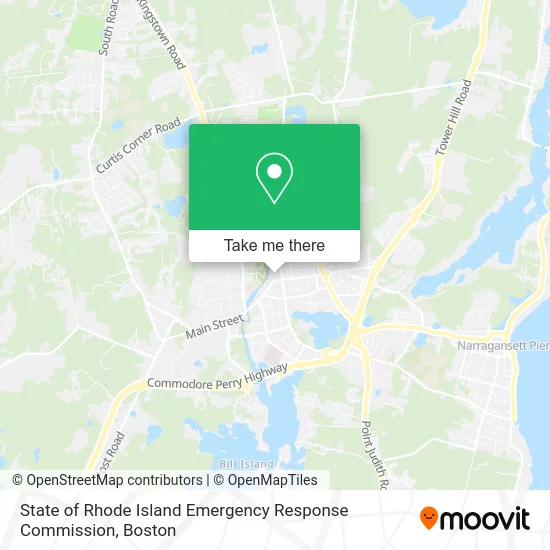 State of Rhode Island Emergency Response Commission map