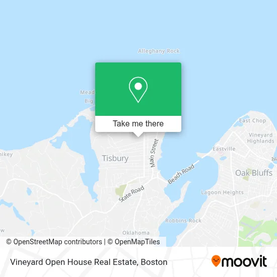 Vineyard Open House Real Estate map
