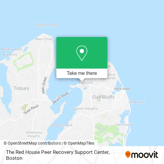 The Red House Peer Recovery Support Center map