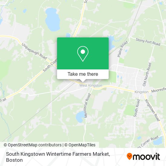 South Kingstown Wintertime Farmers Market map