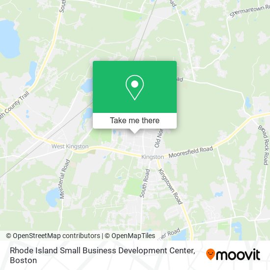 Mapa de Rhode Island Small Business Development Center